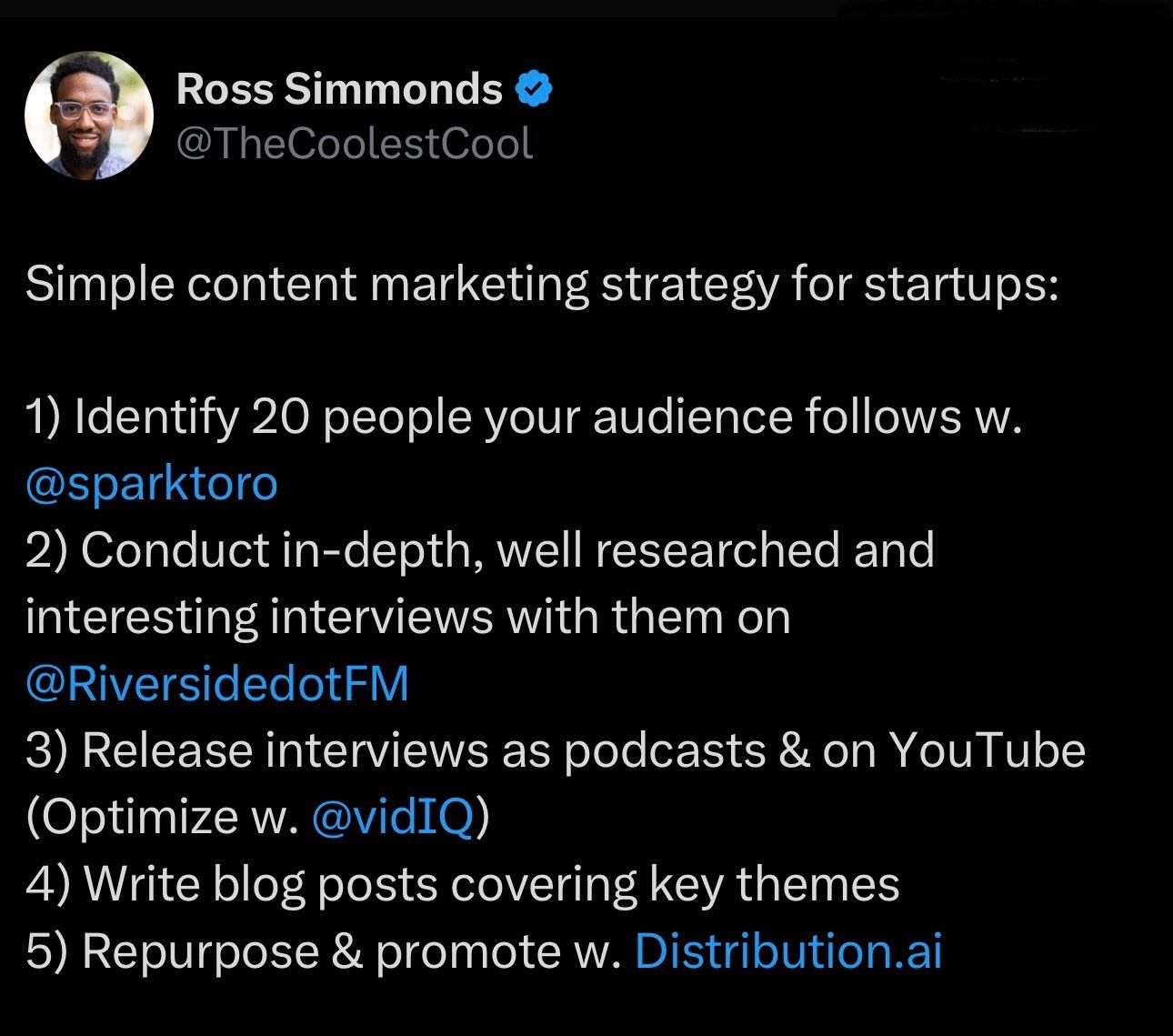 ross simmonds on content distribution